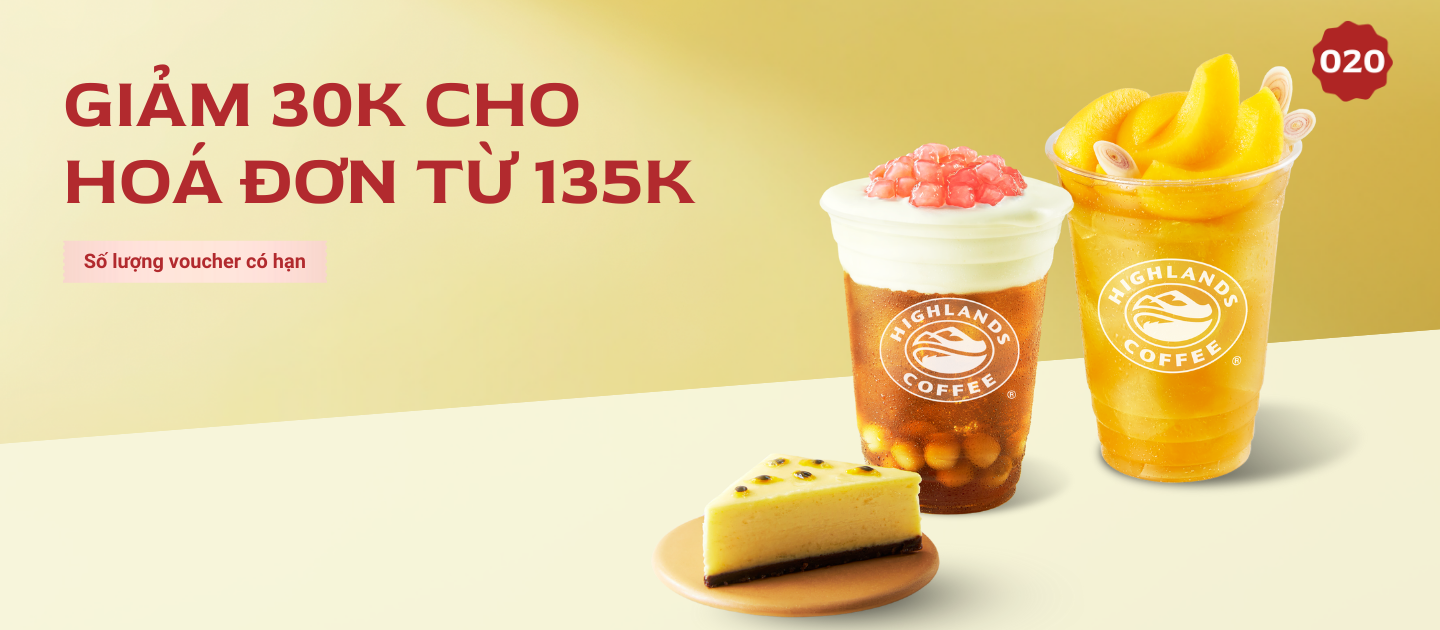 Giảm 30k cho hóa đơn 135K